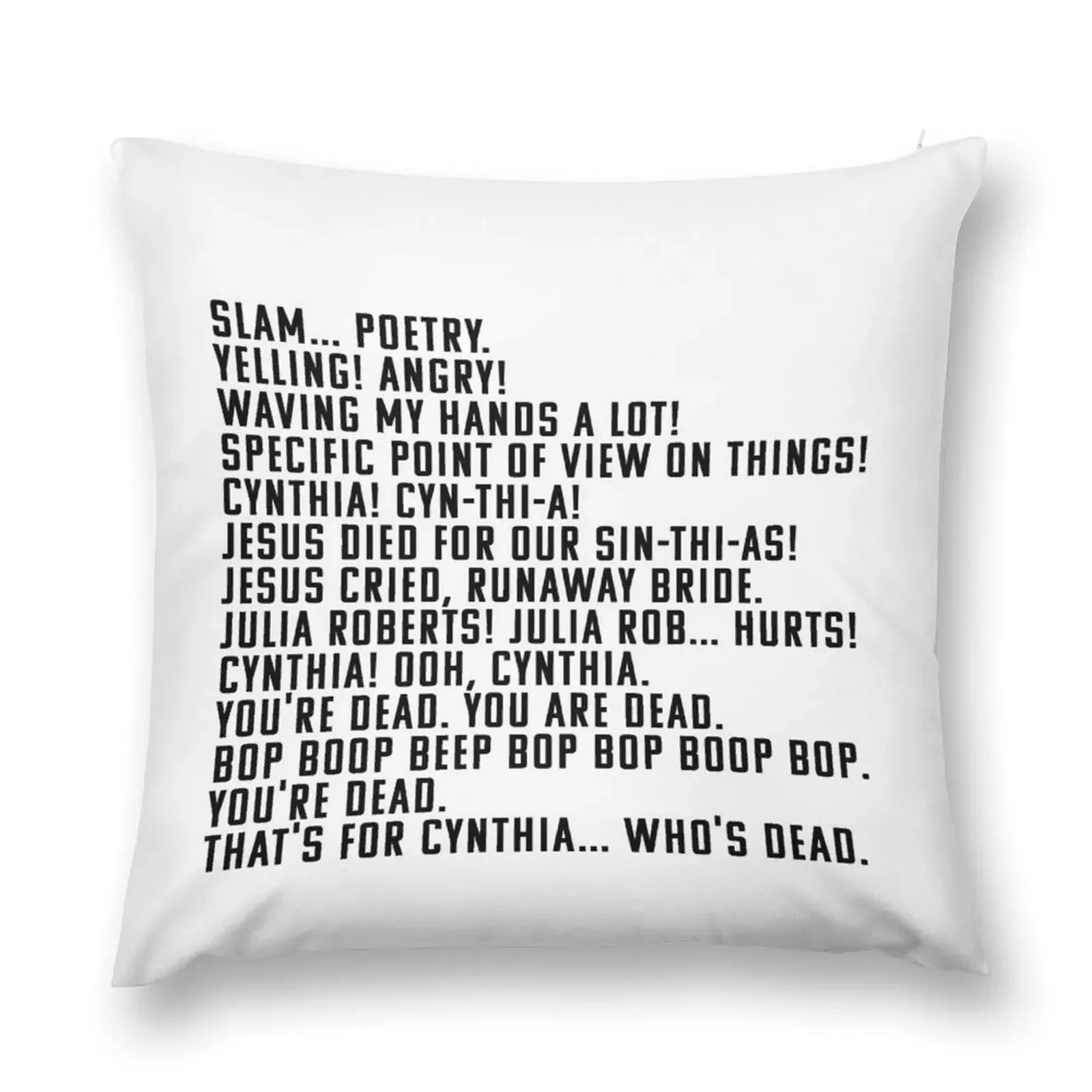 Slam Poetry Throw Pillow pillow cover luxury Pillow Cover Decorative Cushions For Luxury Sofa christmas decorations 2025