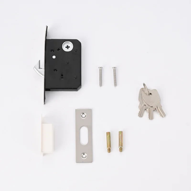 Sliding Pocket Door Lock Zinc Alloy Material 16x4.3cm - Fast Installation Integrated Structure Silent Lock Tongue