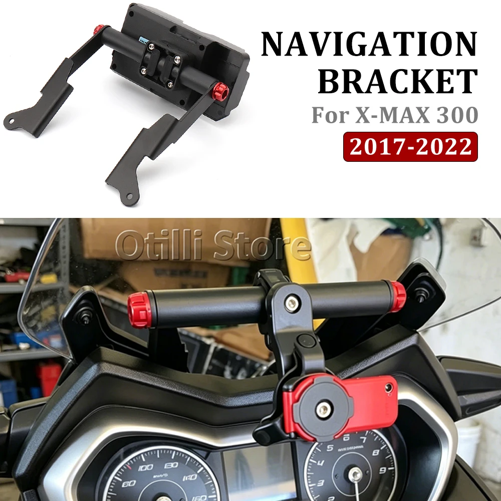 

For YAMAHA Yamaha XMAX300 X-MAX 300 X-MAX300 2017-2022 Motorcycle GPS Navigation Plate Bracket Mobile Phone Holder Stand Support