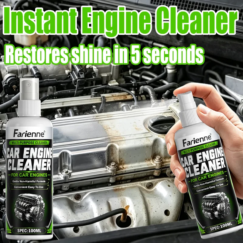 Farienne Car Engine Cleaner Spray Engine Bay Degreaser Oil Grease Dirt Remover Auto Detailing Cleaning Agent For Vehicle Care