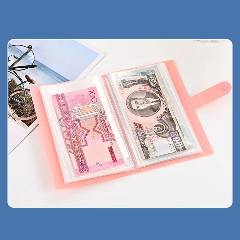 100 Bills Collection Album Durable Paper Money Protection Holder Book PVC Transparent Money Organizer Storage Bag