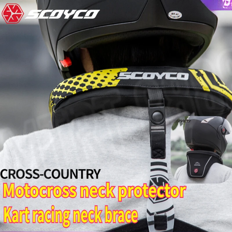 SCOYCO Motorcycle Neck Protection Equipment Knight Off-road Long-distance Riding Protective Gear Kart Racing Neck Protection