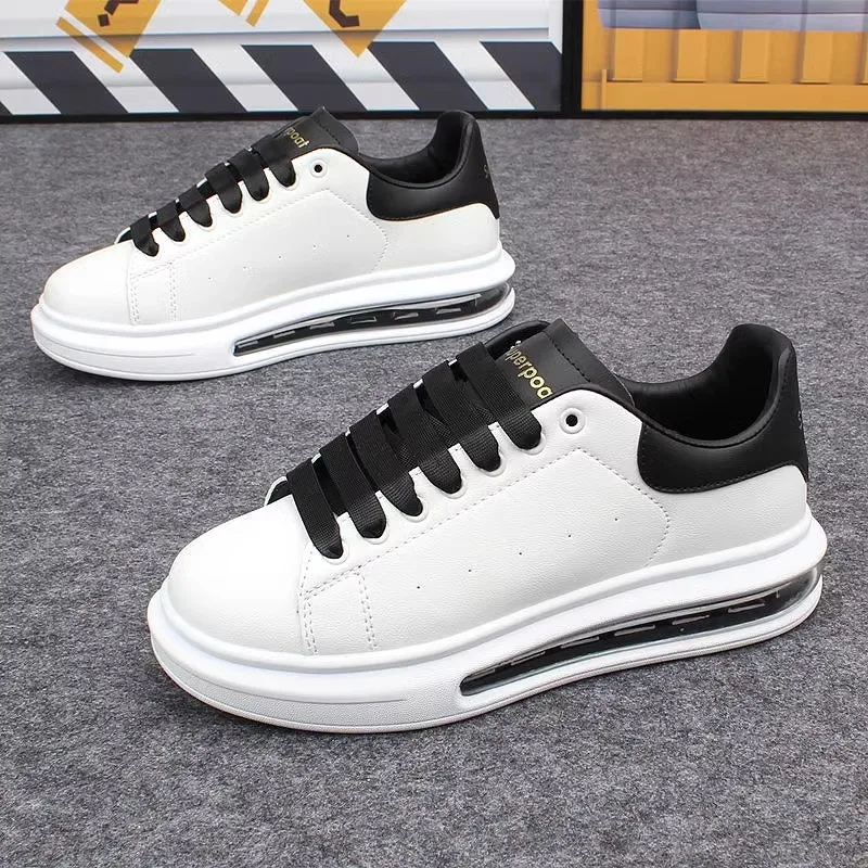 Branded air-cushion white shoes for men and women, sports and casual shoes, fashionable and versatile shoes, luxury tennis shoes