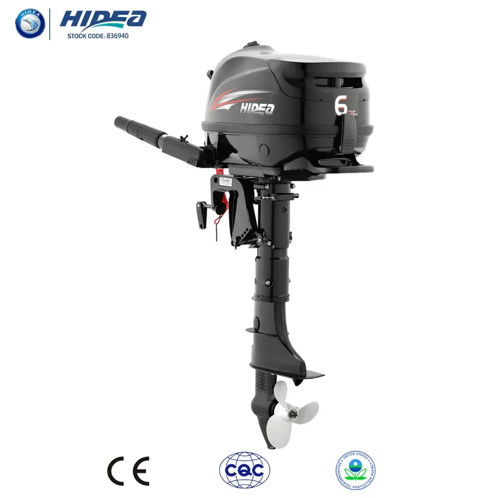 

Hidea CE Approved 4 Stroke 6hp Outboard Engine For Sale F6 Black Engine