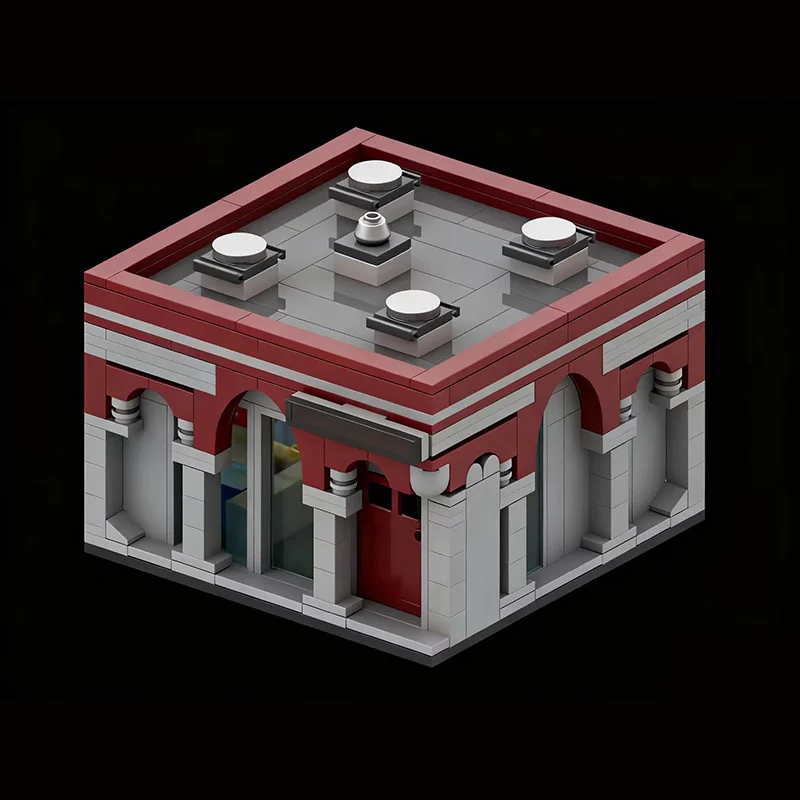 City Street View Model MOC Building Brick Small Arcade Shop Modular Technology Children Holiday Gifts Assemble Toys Suit