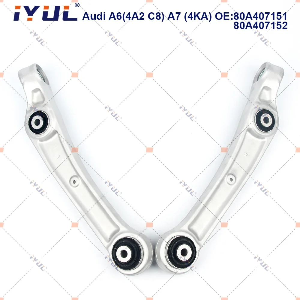 IYUL A Pair Front Lower Left Suspension Control Arm Straight for Audi A6 C8 4A5 A8 4N2 Q7 4MB Porsche CAYENNE 9YA VW TOUAREG CR7