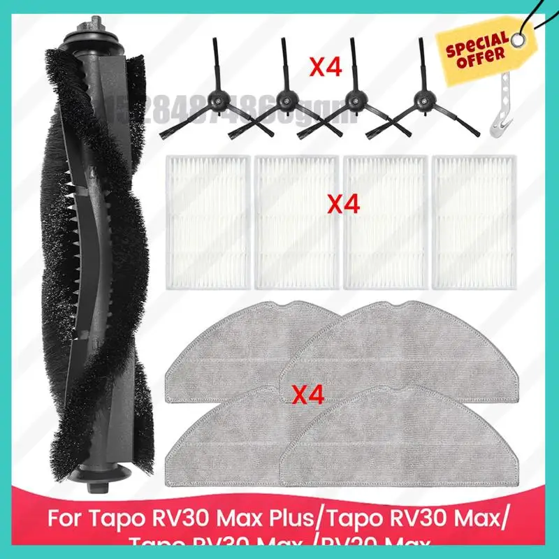 -ABJZ Conjunto de acessórios para Tapo RV30 Max Plus/Tapo RV30 Max/Tapo RV30 Max /RV20 Max Plus/RV20 Max Peças para aspirador de pó