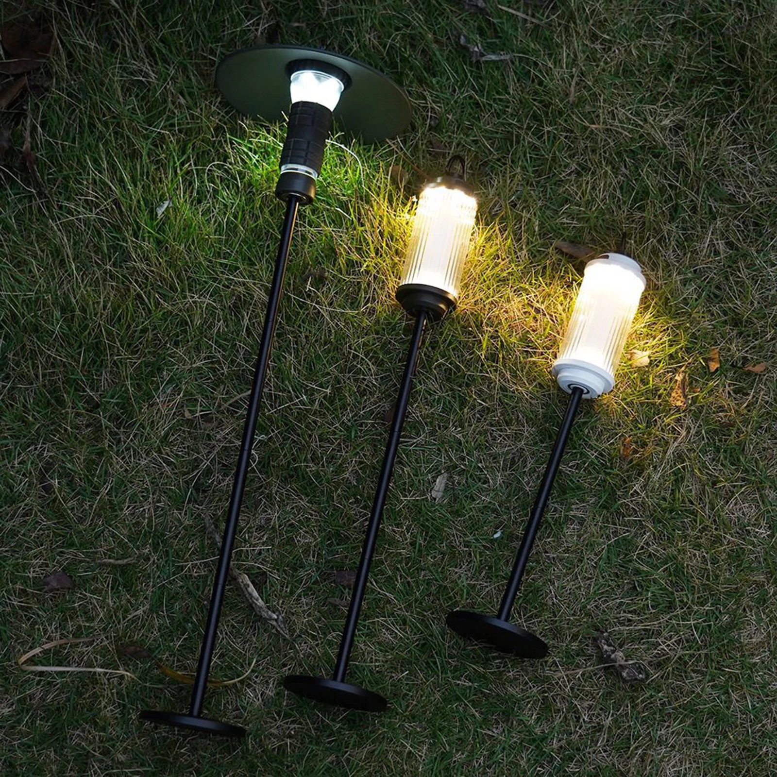 Camping-Lampenhalter aus Aluminiumlegierung, tragbarer Tischlampenständer, Laternenständer für Outdoor-Camping