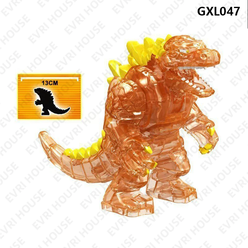 Rey Ghidorah Mini figuras de acción Kaiju Monster Anime Movies Bricks Assembly Building Blocks Toys para niños