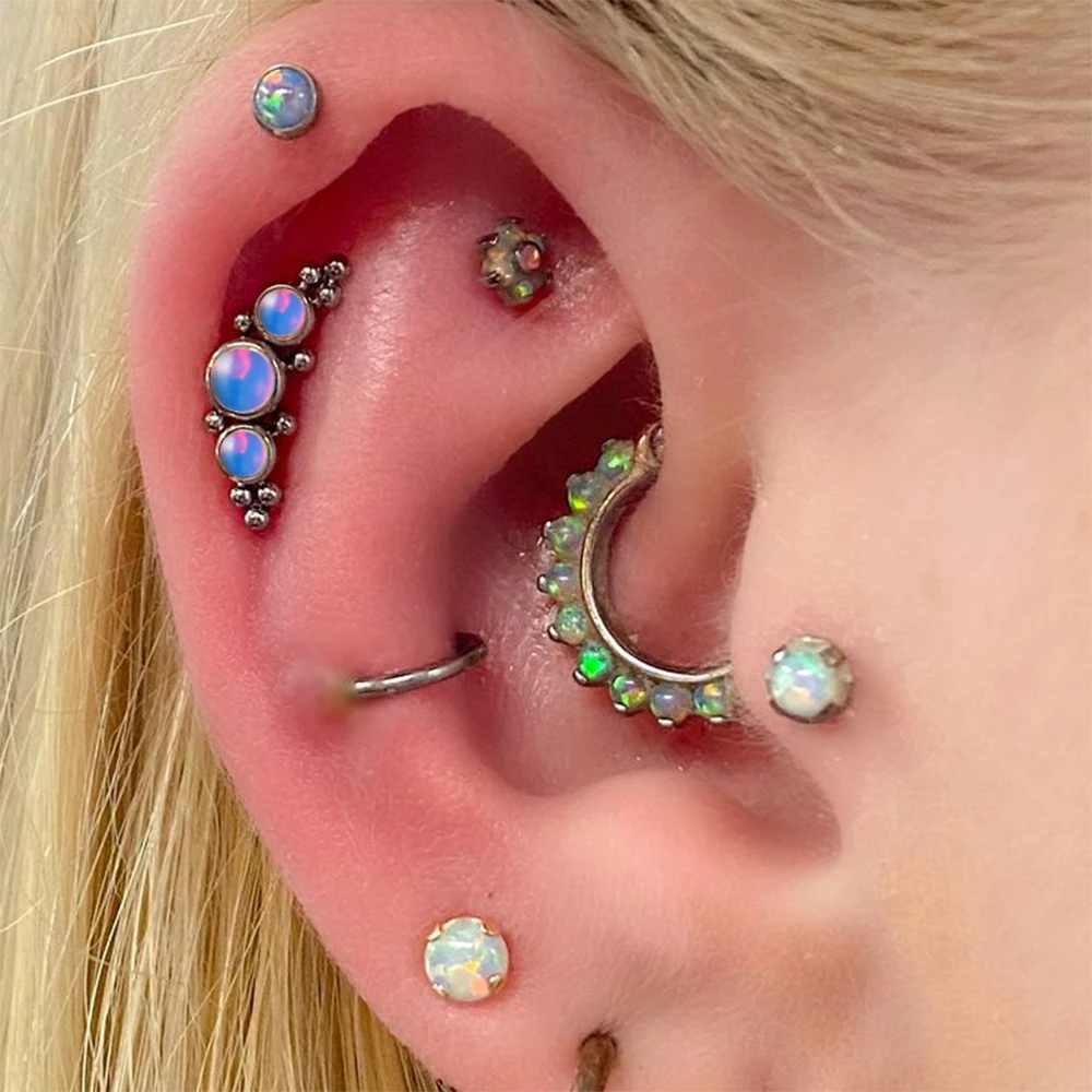 1/6PCS Blue Flash Gradient Ear - đánh giá và giá Cluster Stud Ear