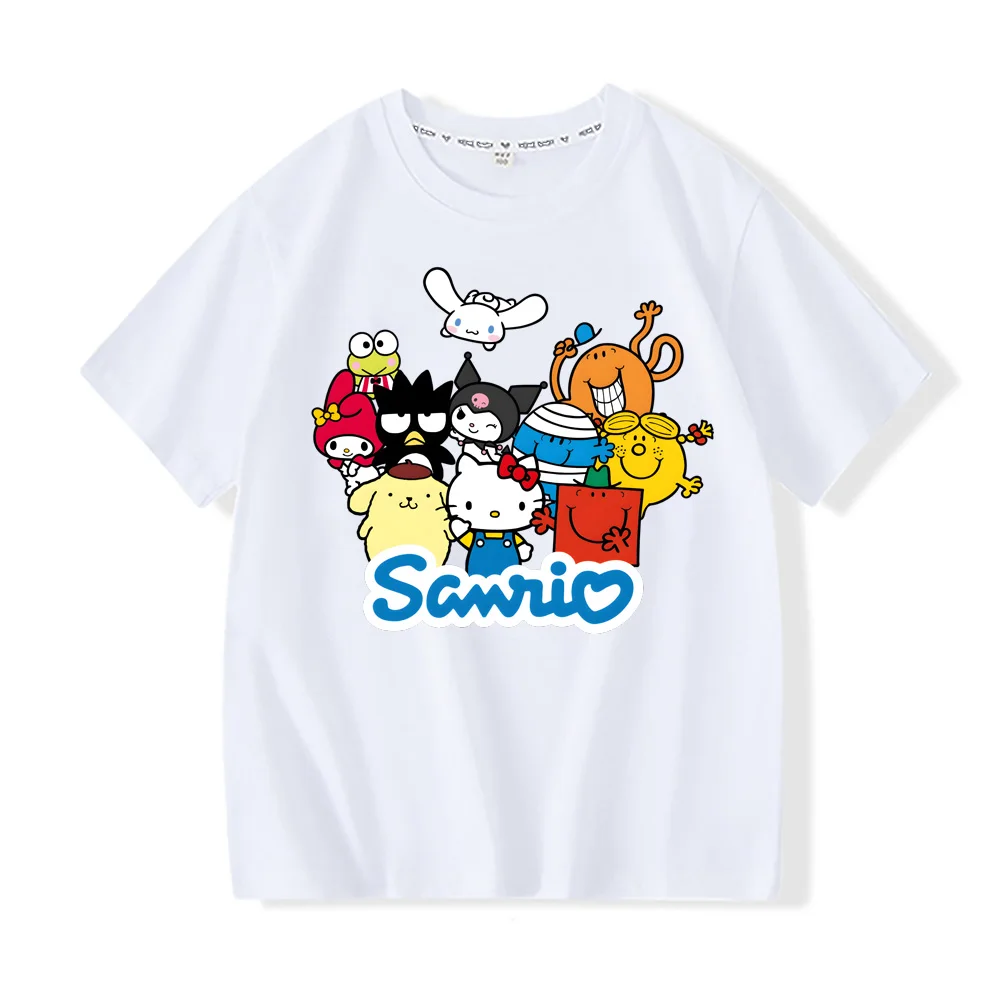 

Sanrio T-shirt game Casual 100%Cotton Tee-shirt boys/girls6-12year old boy Tees Kids GraphicPrinting Tshirt Clothes Tees Top