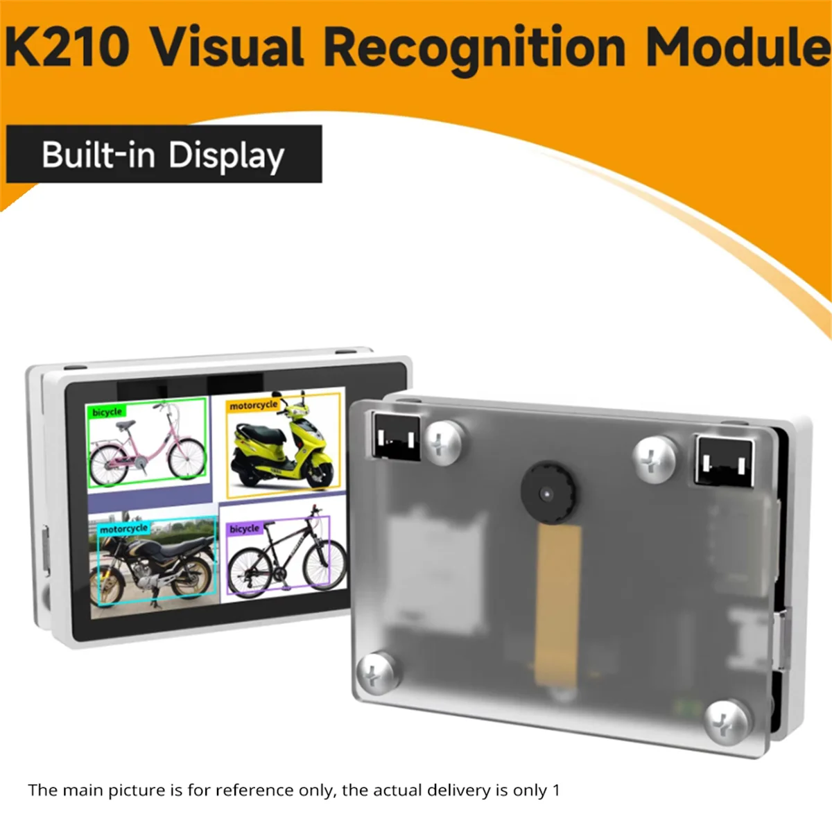 K210 Visual Recognition Module with 2MP Camera OV2640 and 2.0-Inch LCD Capacitive Touch Screen for DIY Robot Car Kit