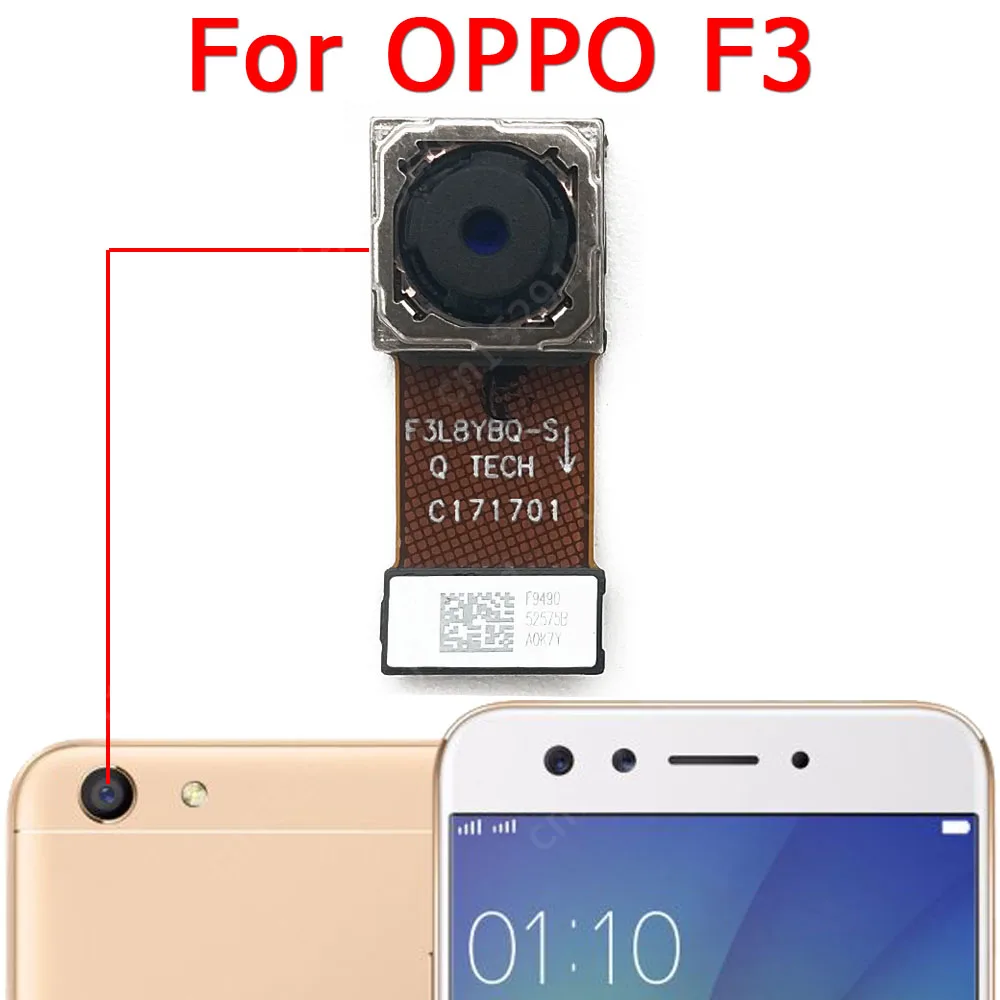 For OPPO F1s F3 F5 F7 F9 F11 Pro Back View Rear Big Front Selfie Camera Module Replacement Spare Parts Flex Cable