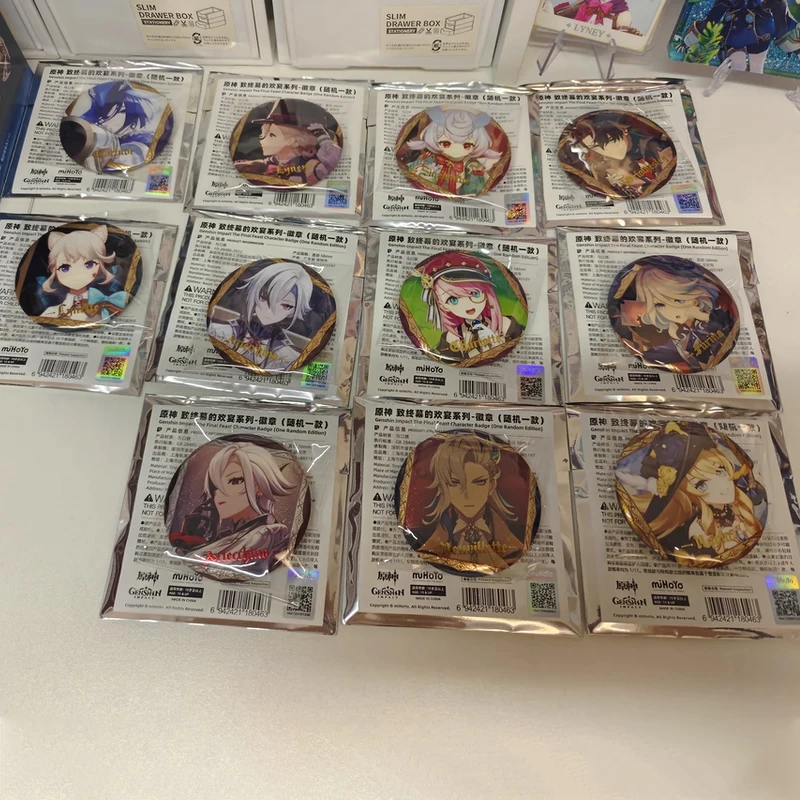 

In Stock Genuine Mihoyo Genshin Impact The Final Feast Character Badge Arlecchino Furina Clorinde Lyney Lynette Brooch Badge