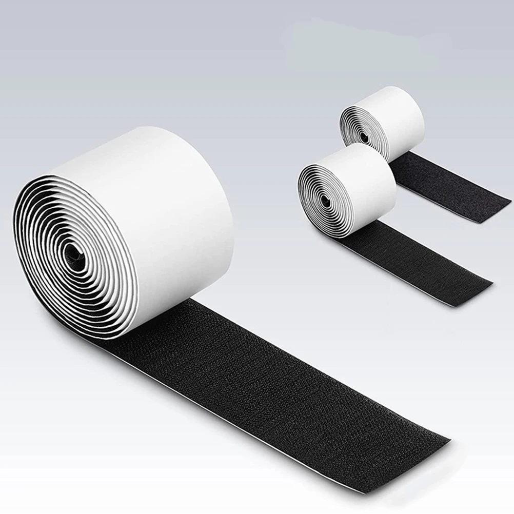 

2 Rolls 2.5cmx2m Effect Pedal Tape Adhesive Sticker for Small Board Blended Accessories Guitar Hook Loop Mounting