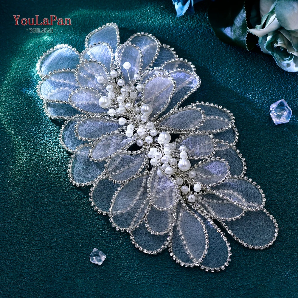 YouLaPan เพิร์ลเอวงานแต่งงานเต้นรําเข็มขัด Rhinestone ตกแต่งแฟชั่นหรูหราออกแบบ Handmade เข็มขัด SH681