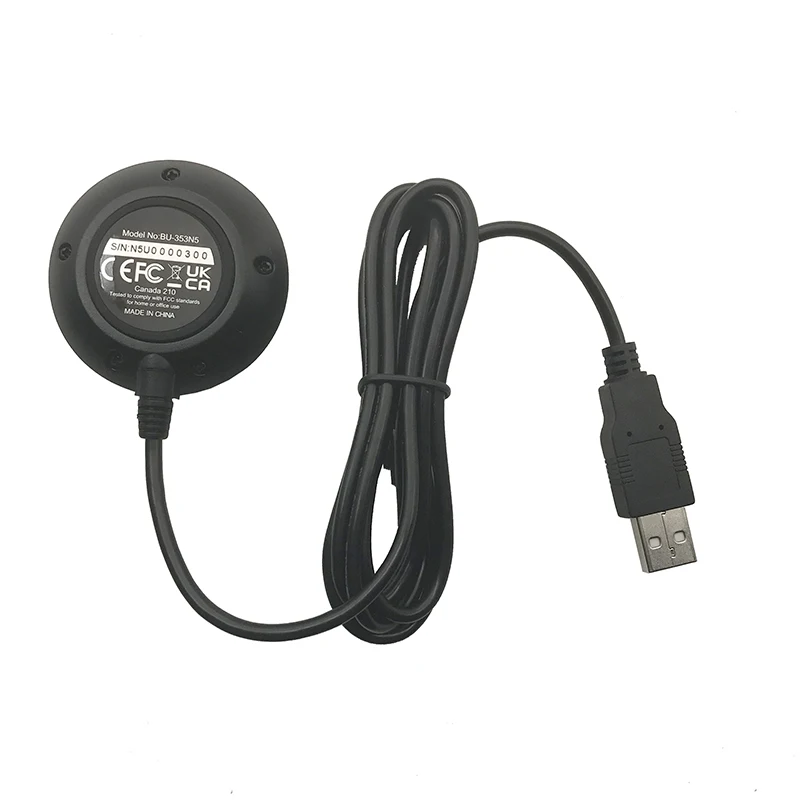 Imagem -02 - Globalsat Bu353n5 Bu353n5 Cabo Usb Receptor Gps com Interface Usb g Mouse Magnético Substituir Bu353s4 Bu-353s4 10 Peças Lote