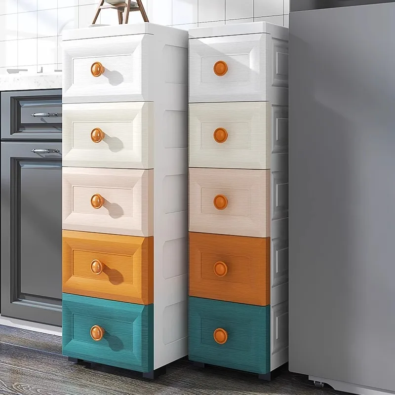 20/25cm Slit Storage Cabinets, Drawer Plastic Kitchen Gap Shelf, Narrow Side Bathroom Storage Cabinet