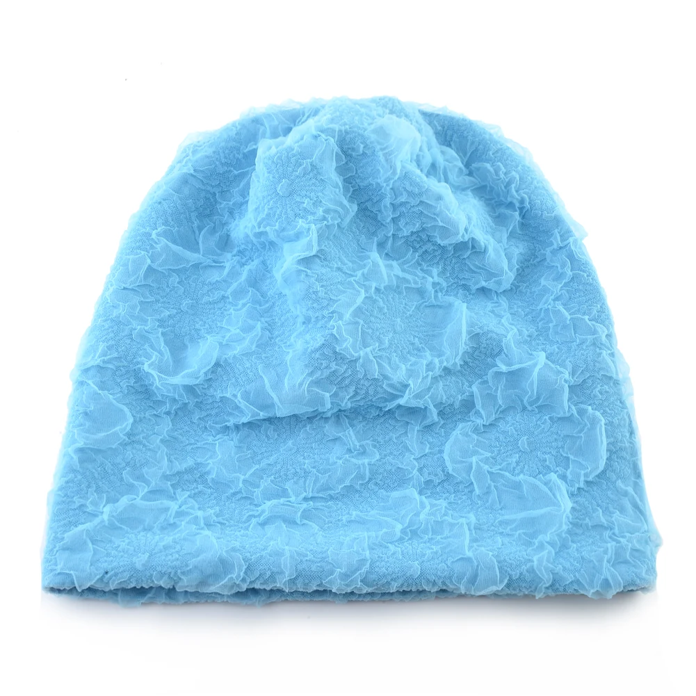 TQMSMY Women\'s Beanies Spring Summer Fashion Lace Beanies Hat Fashion Turban Hats Ladies Solid Color Bonnet Autumn Gorras E46