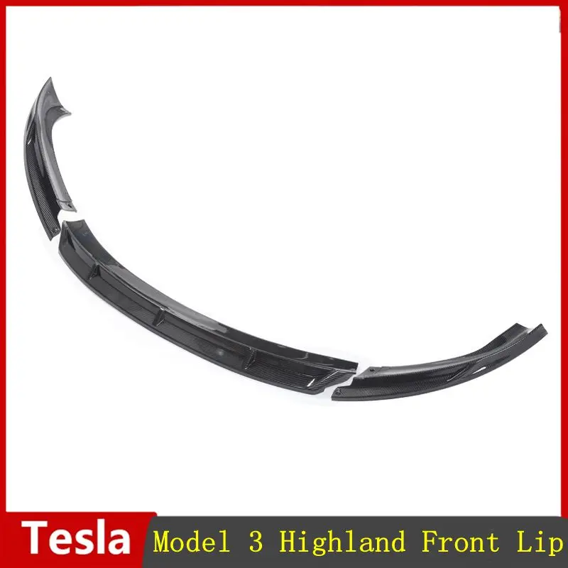 Front Bumper Lip Chin Diffuser Body Kit Spoiler Deflector Tuning Accessories for Tesla Model 3 Highland 2024 Front Bumper Lip