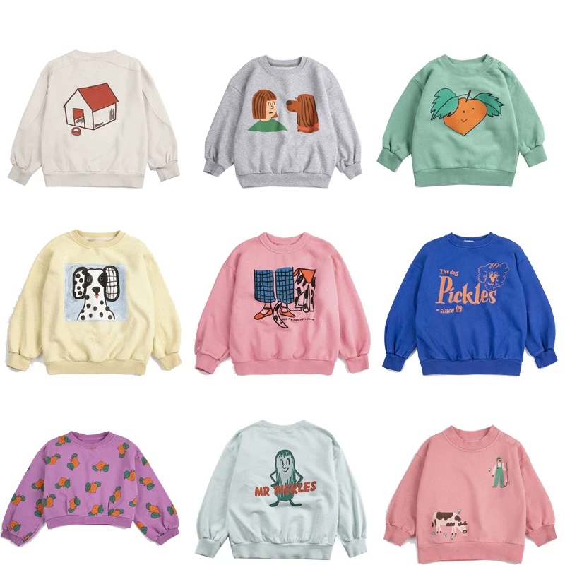 

kids sweaters 2026 new spring boys girls cute print sweatshirts child teen cotton tops outwear clothing bc