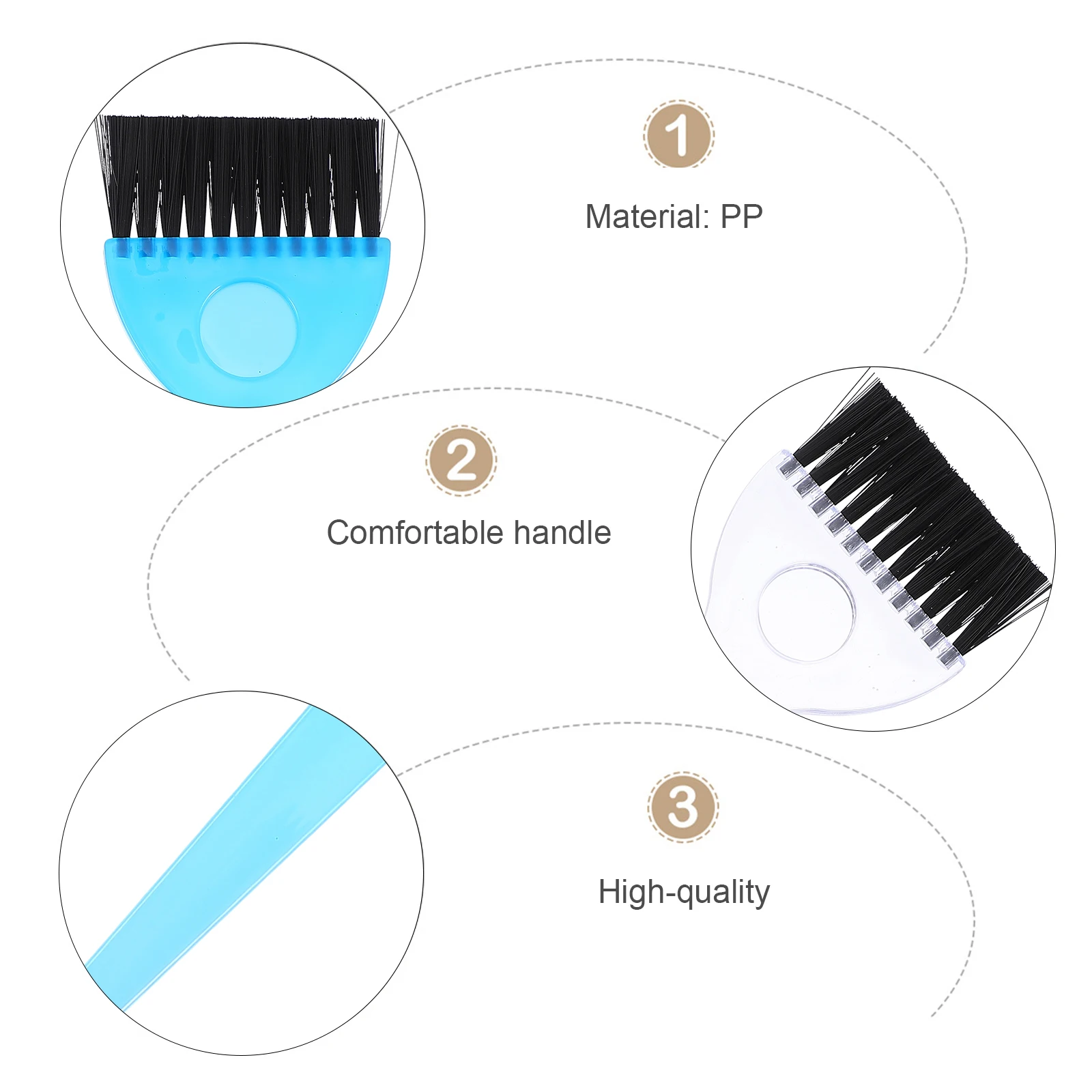 

12pcs Dyeing Brush For Salon Home Stiff Flexible Bristles Color Applicator Tool, Easy Clean For Hair Coloring Conditioning