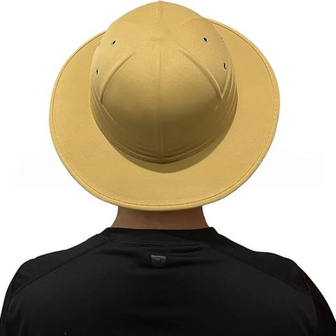 Unisex Vietnam-Krieg-Stil Stroh-Dschungelhelm Leichter Sommer-Sonnenschutz-Boaterhut für Männer und Frauen Bergarbeiterkappe – Detail 4