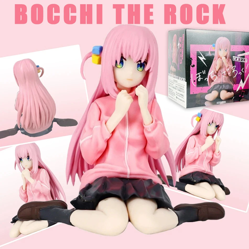 Figura de Anime Bishoujo de Hitori Gotoh de Bocchi the Rock, Estilo 2D, PVC Coleccionable, Estatua Decorativa de Escritorio, Modelo de Juguete Artístico de Moda, Regalo