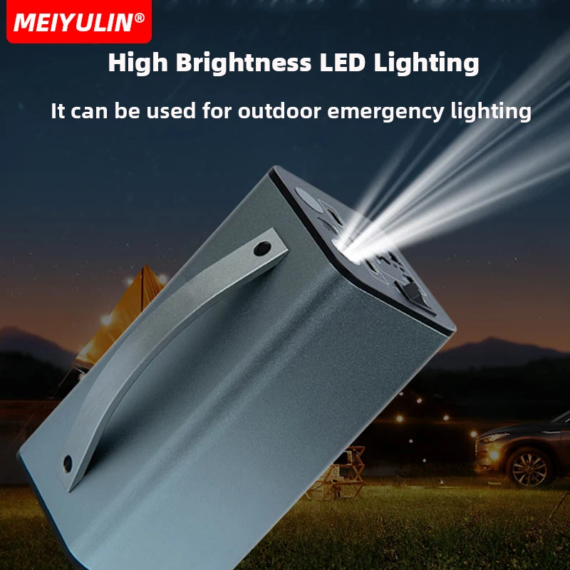 180W Portable Power Station 220V/110V Solar Generator USB C PD 65W Outdoor Emergency Mobile Power Bank 32000mAh For Camping LED