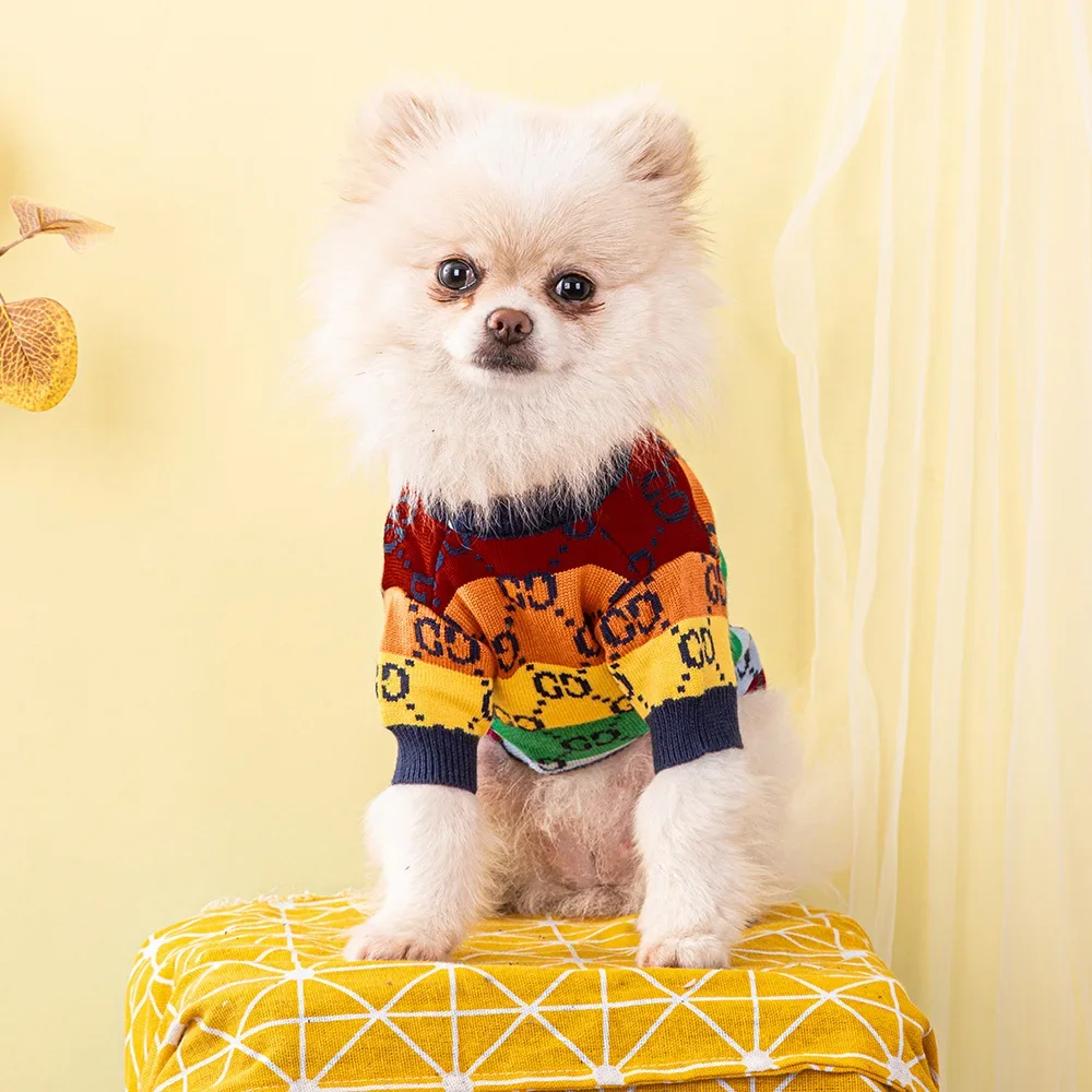 Cute Autumn Winter Pet Sweater Universal Round Neck Dog Cat Sweater Pet Puppy Clothes Accessories Supplies Christmas