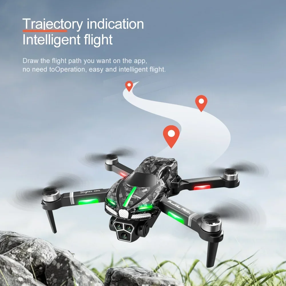 V186 Professional Drone 8K With Three Camera 5G WIFI Smart Four-Sided Obstacle Avoidance FPV Brushless Motor RC Quadcopter Drons