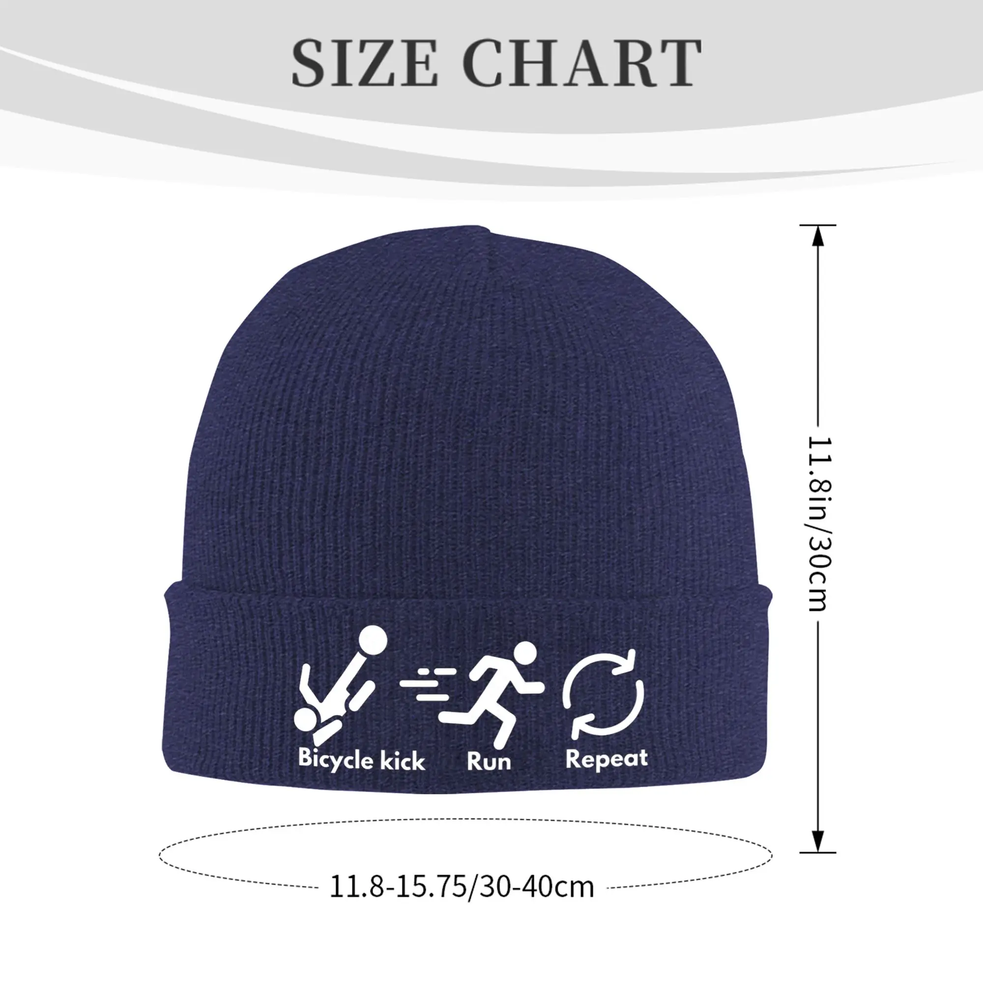 Soccer Bicycle Kick Print Winter Skullies Beanies Hat Warm Autumn Knitted Hats Bonnet Caps for Women Men