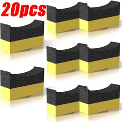 2-20pcs Tire Shine Applicator Pads Car Tire Dressing Applicator Sponges Reusable Cleaning Sponges Car Body Cleaning Tools
