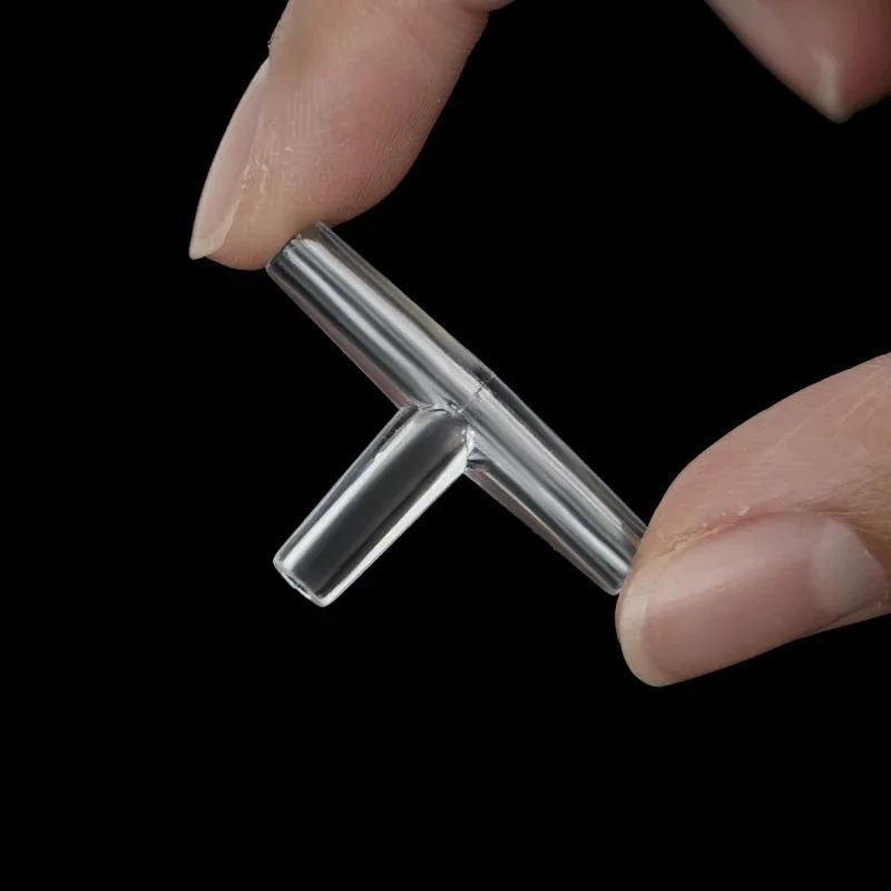 10 Stück Aquarium-Luftschlauchverbinder, transparente Luftschlauchadapter für Fischbecken, 4 mm Innendurchmesser, Luftleitungsschlauch, I-, L-, T-, Y-förmig – Detail 2