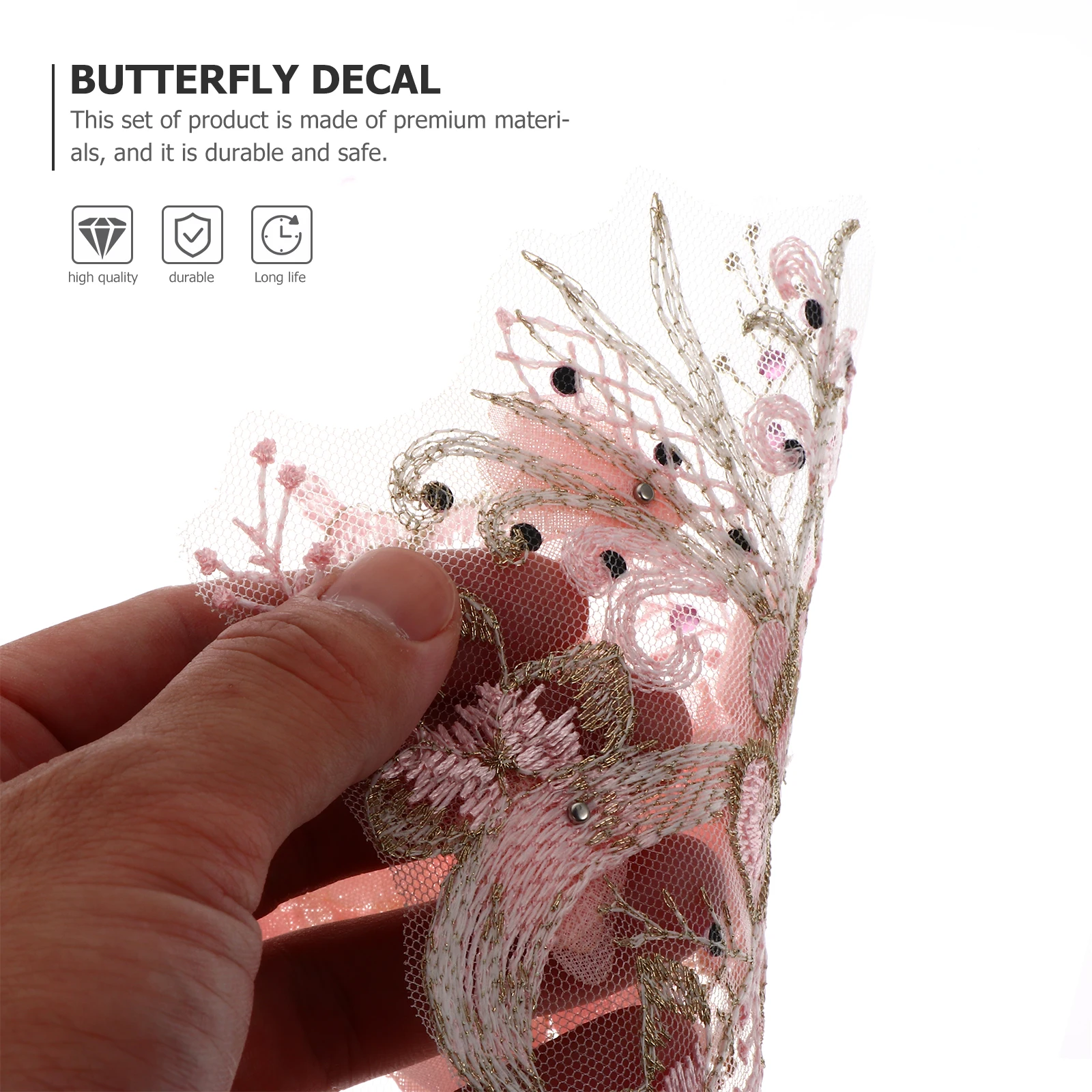 

Lace Decoration Applique Patches Durable Practical Casual Wear Clothes Bags Hats Repair Embroidered Patch Iron Sew On Garments