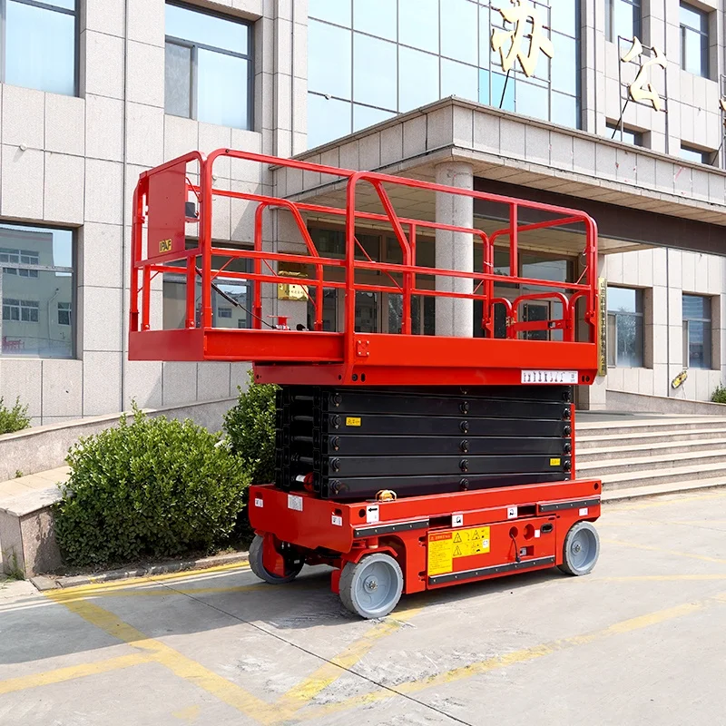 China 10M 12M 14M Lifting Platform Machinery High Performance Automatic Self-propelled Aerial Work Scissor Lift Crane Equipment