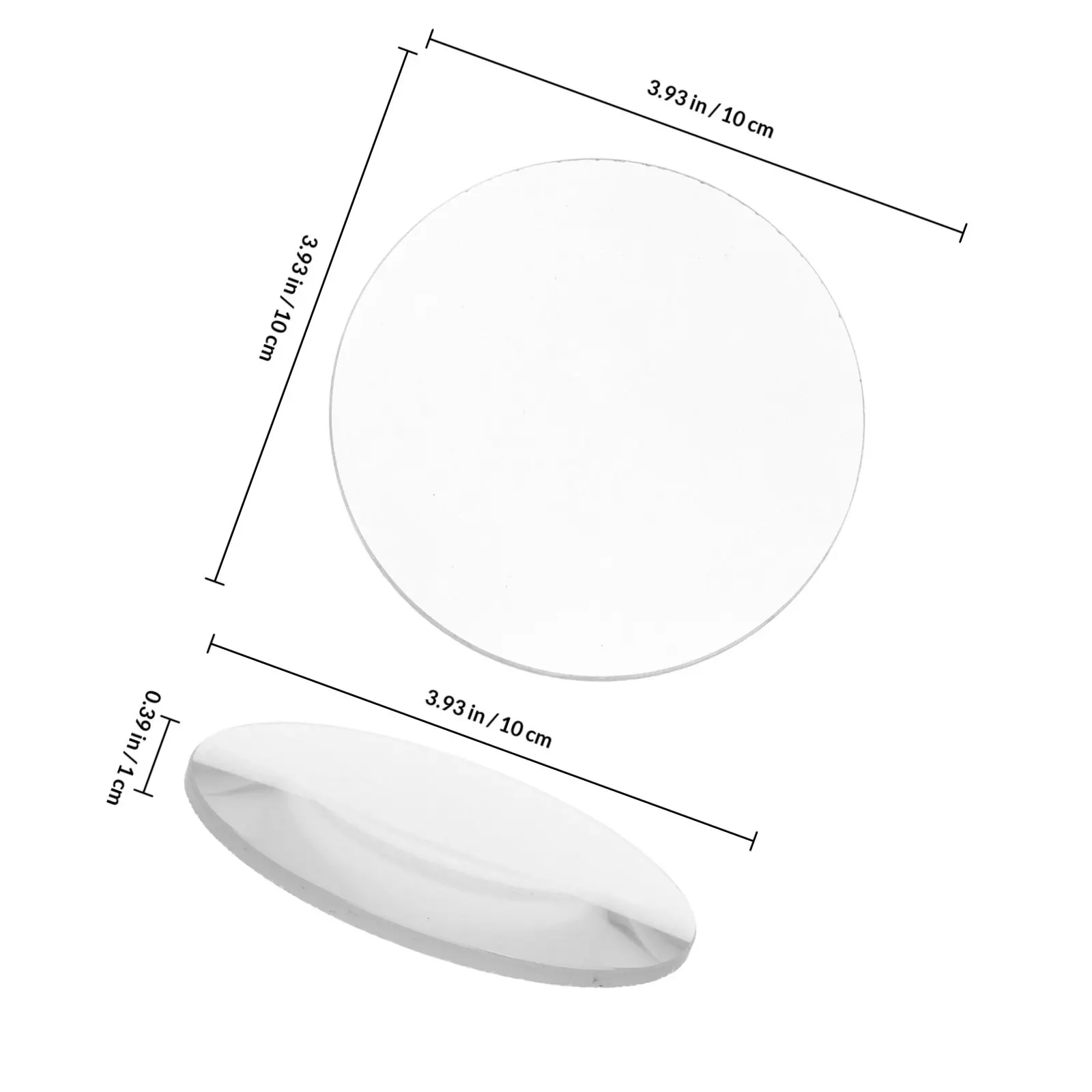 Optical Magnifier Lens Convex Biconvex Glass Lens for Physics Classroom Science Labs Magnifying Experiments Solar Heating DIY