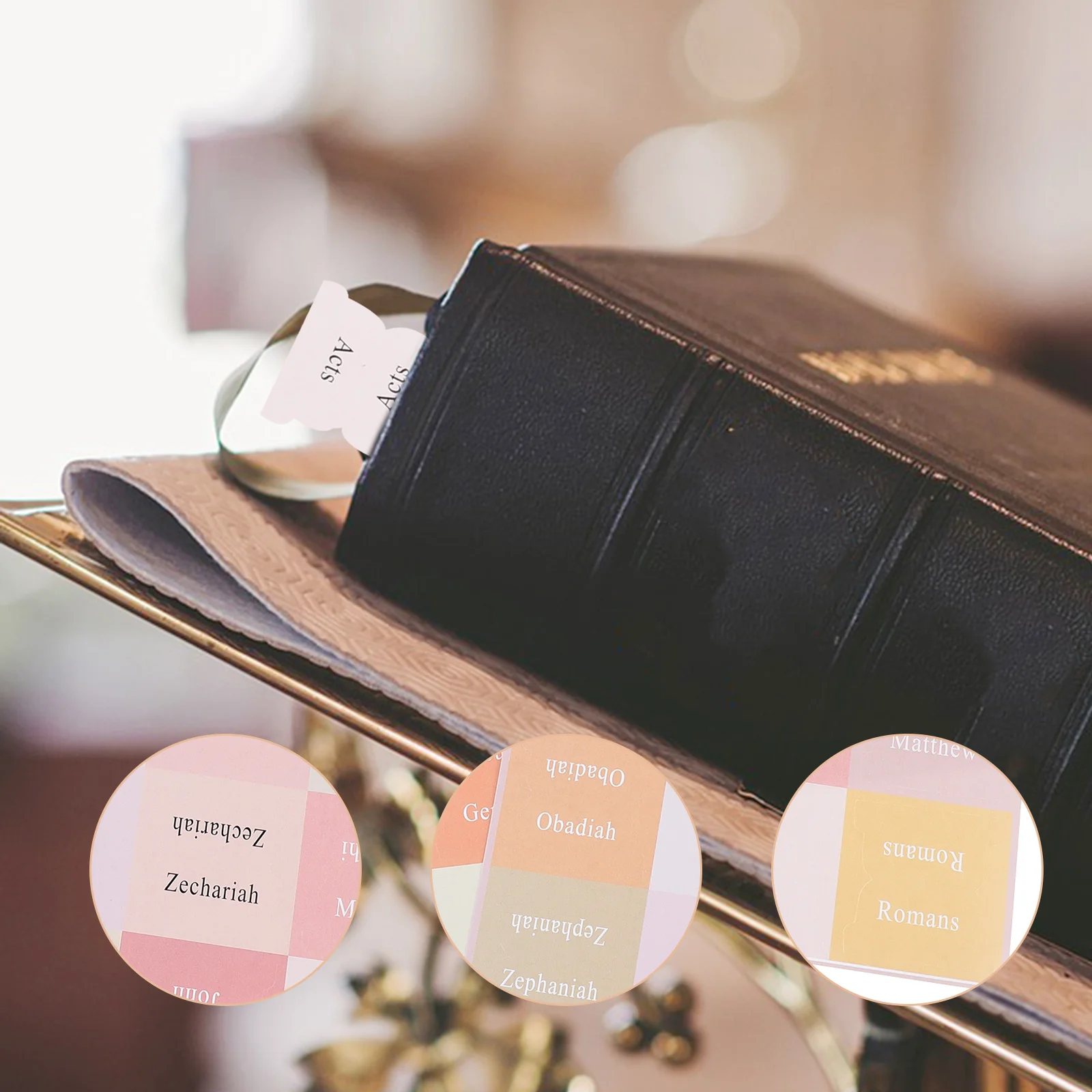 

5 Sheets Bible Index Tab Stickers Colorful Book Tabs for Quick Passage Location Bible Study Supplies for Women and Men