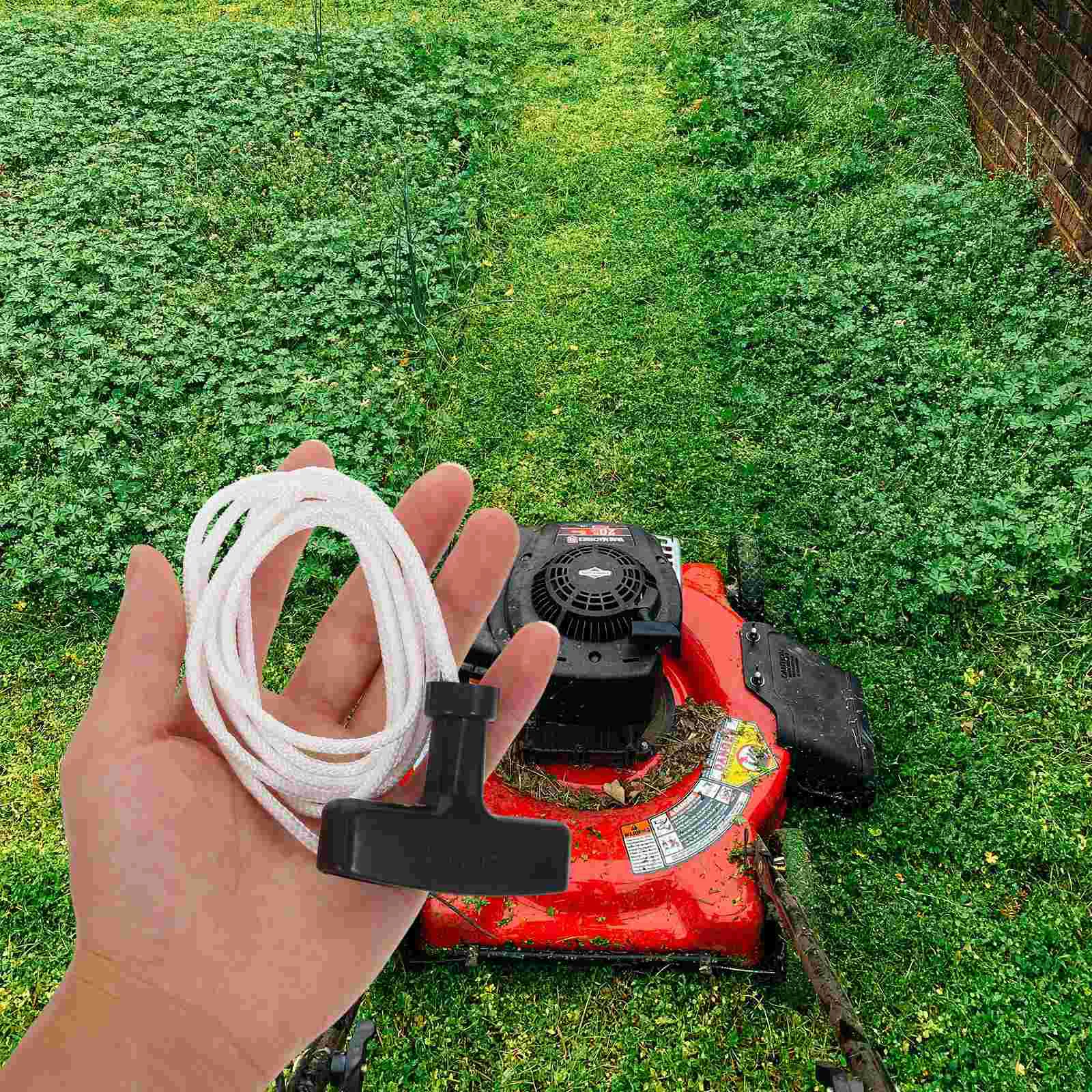 2 Pcs Lawn Mower Starter Cord Pull Handle Small Rope Pp Replacement Line Lawnmower Attic down