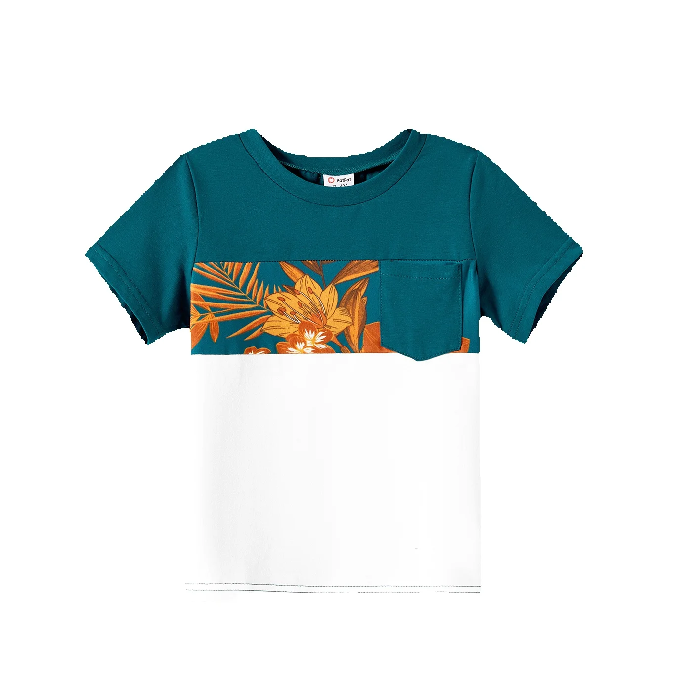 

Облегающая футболка-команда PatPat Boy с цветочным принтом и рюшами на шнурке