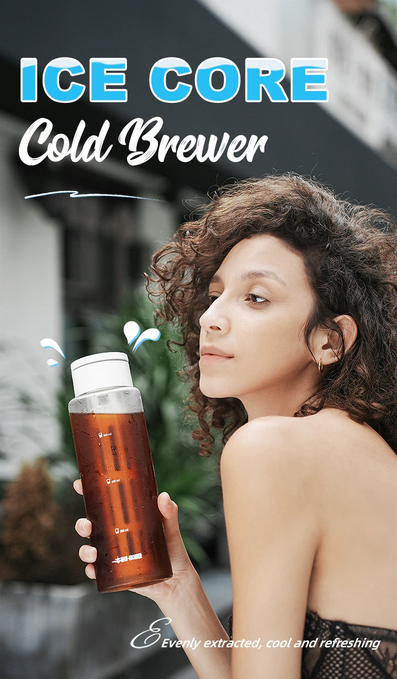 MHW 3BOMBER 1/2 Pack 600ML Cold Brew Coffee Maker Detachable Coffee Pot with Mesh Filter Home Barista Tool Portable Camping