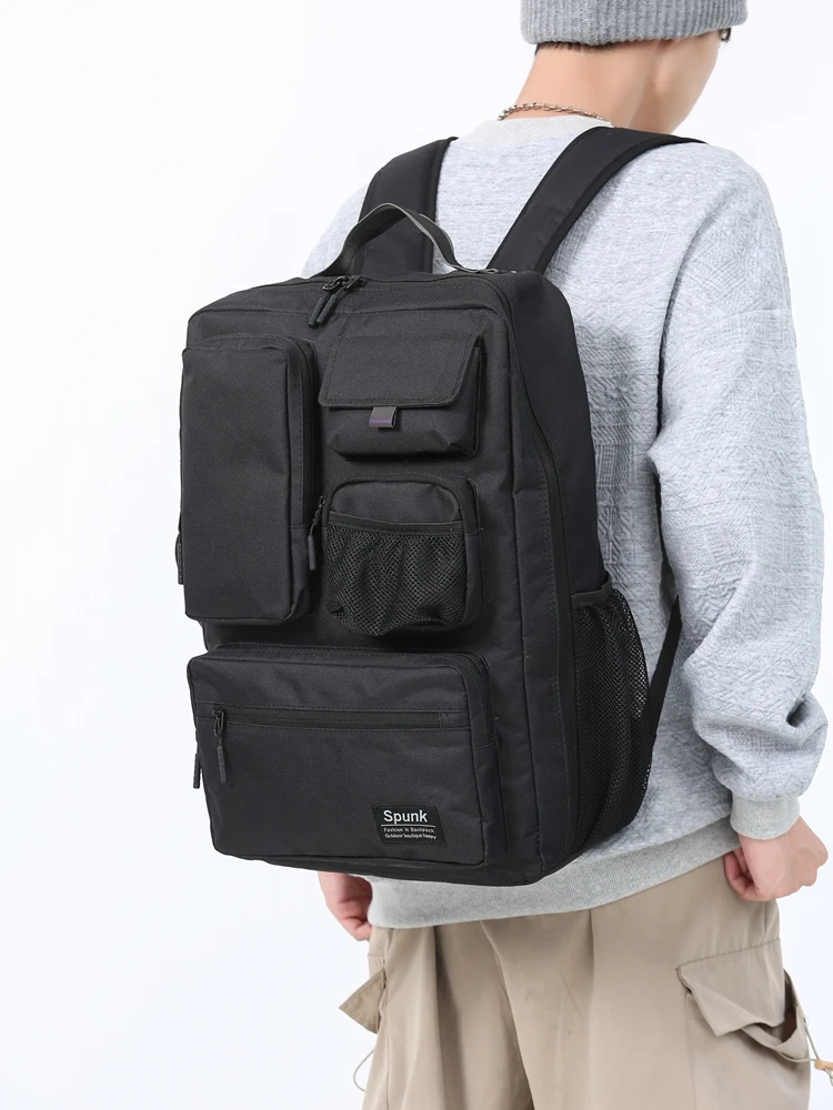 

Men's Faionable Dual-oulder Bapa Travel Cuter Bag Ox Cloth Zipper Closure Modern Neutral Sle Large Size Wate...