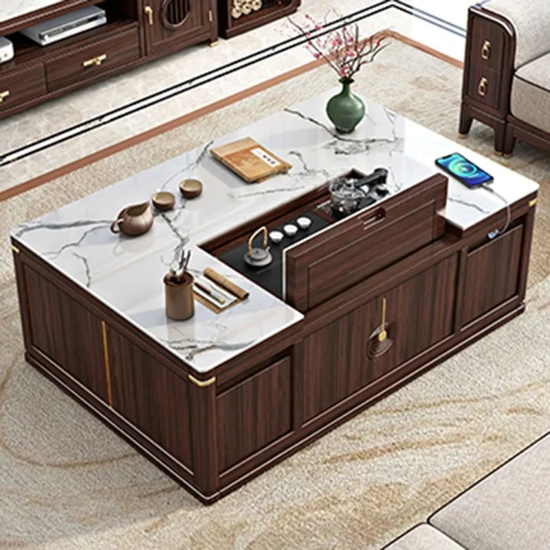 Rectangle Nordic Coffee Table Modern Design Wood Floor Mobile Coffee Table Living Room Low Tavolino Da Salotto Home Furniture