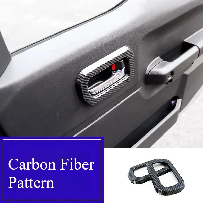 

Для Suzuki Jimny JB74 2019-2025: Модифицированные детали интерьера, накладка на рамку внутренней дверной ручки, автомобильные аксессуары, обвесы