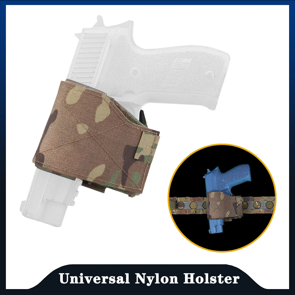 Universal Nylon  MOLLE Tactical Release Hunting Shooting Holster，Gunnery Exercise Activity Handgun For Tactical Belt Equipment