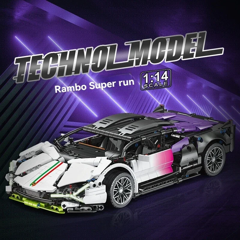 Technische 1:14 Bouwstenen Auto Stad Snelheid Auto Luxe Auto Power Motor Racing Voertuig Speelgoed Verjaardag Halloween Kerstcadeaus