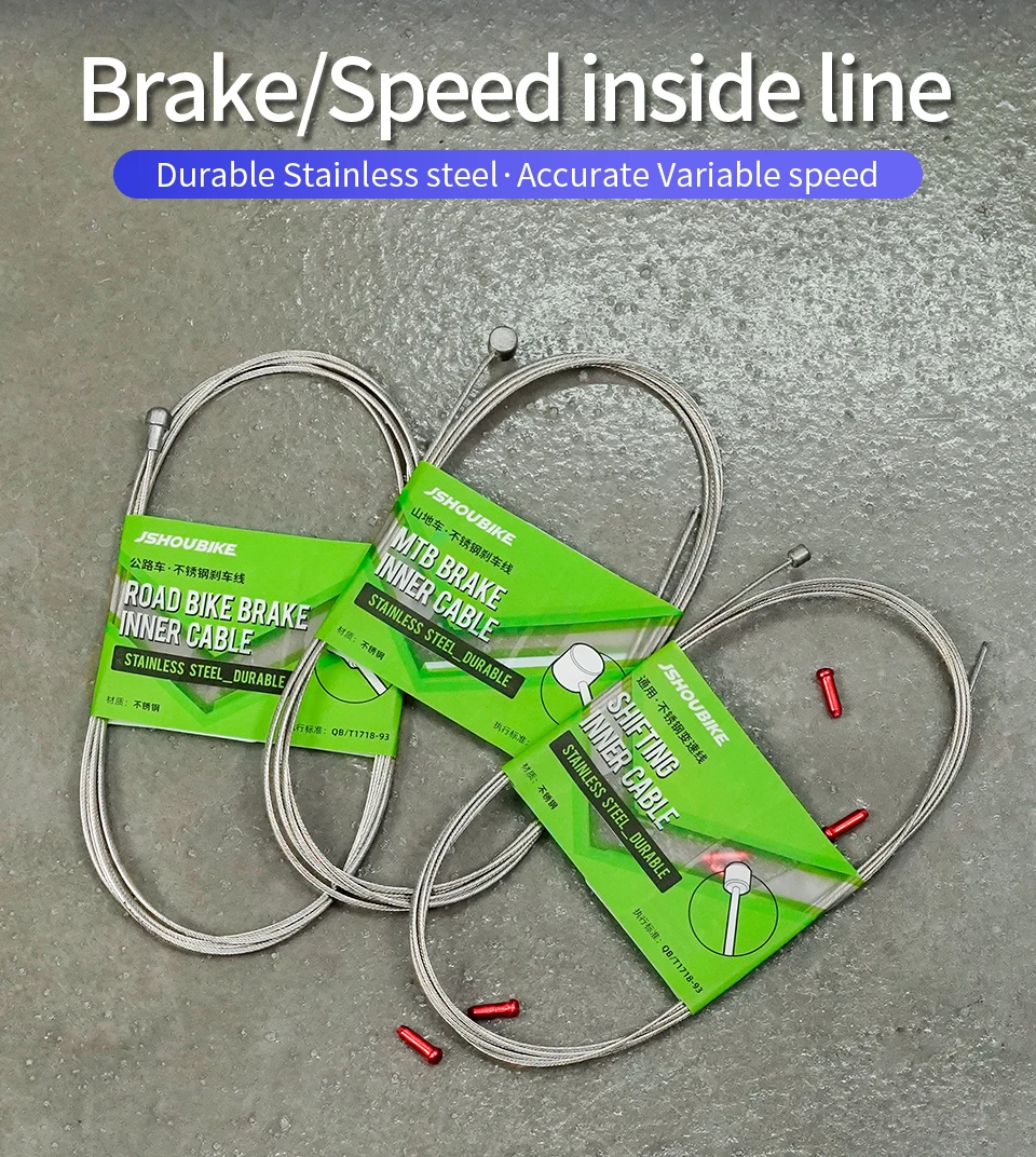 JSHOUBIKE 1/2/20 Stück MTB/Rennrad Innen-Schalt- und Bremsseil 2,1 m/2,3 m/5 m, robustes Edelstahlseil für Renn- und Mountainbikes – Detail 8