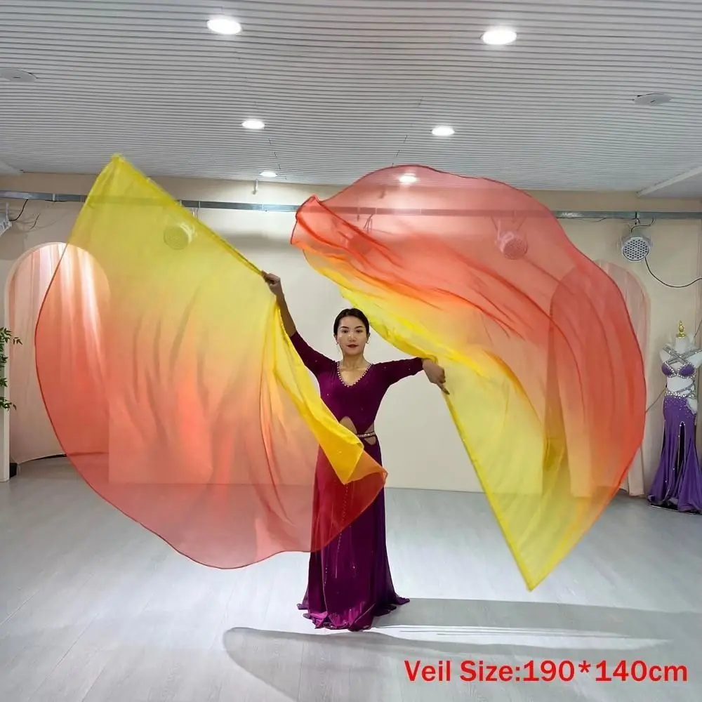 avec bâtons télescopiques, accessoires de danse du ventre, tiges évolutives, drapeaux semi-circulaires légers, multicolores, portables