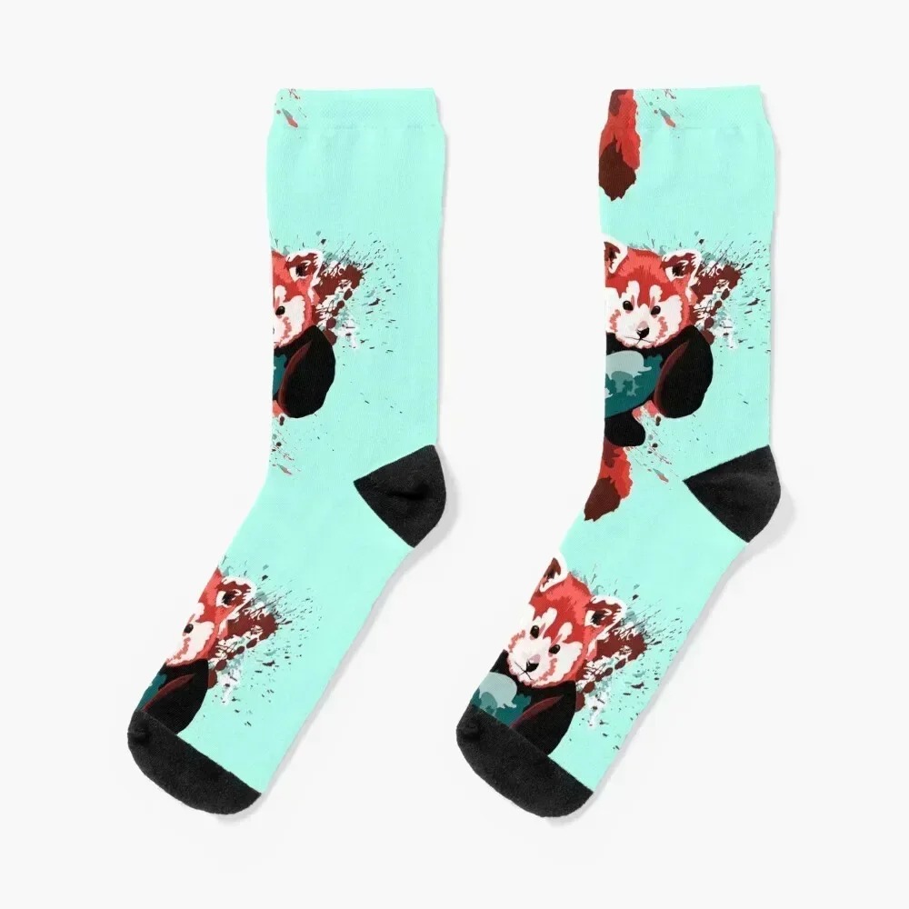 

Vibrant Red Panda in a Tree Socks golf FASHION shoes Children's Socks Women's Men's