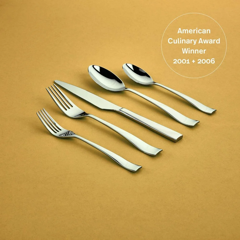 

Набор столовых приборов из нержавеющей стали, 20 предметов, сервисный для 4-полированных серебряных столовых приборов с ножом, вилкой, ложкой, можно мыть в посудомоечной машине